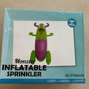 Monster Inflatable Sprinkler - Green and Purple